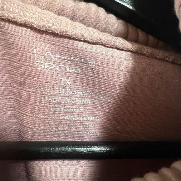 Tahari Sport Mauve Pink Ribbed Long Sleeve Turtle Neck Pullover Sweater 2X - Picture 3 of 6